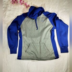 Nike Blue and Gray Pullover Hoodie